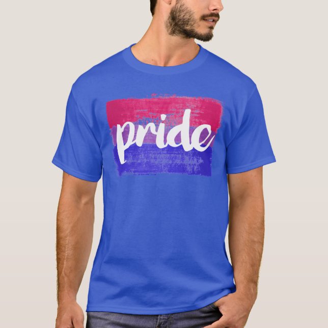 Camiseta Pintada Orgulho Bi (Frente)