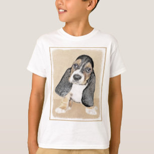 Camiseta Pintado de Cachorro Basset - Arte Cachorro Origina