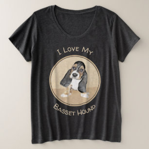 Camiseta Pintado de Cachorro Basset - Arte Cachorro Origina