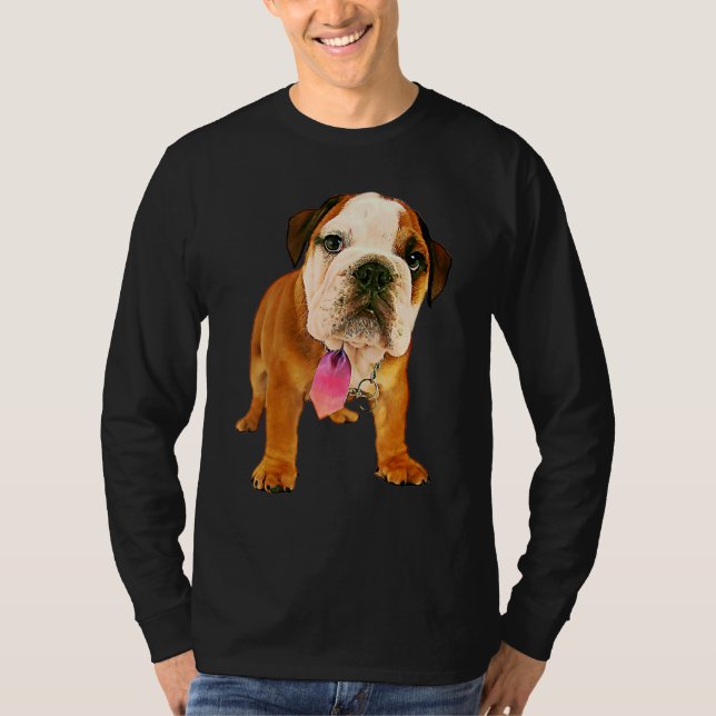 Camiseta Pintado de óleo Touro Cachorro Cachorro (Frente)