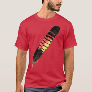 Camiseta Pintagem de penas de coquetel com revestimento de