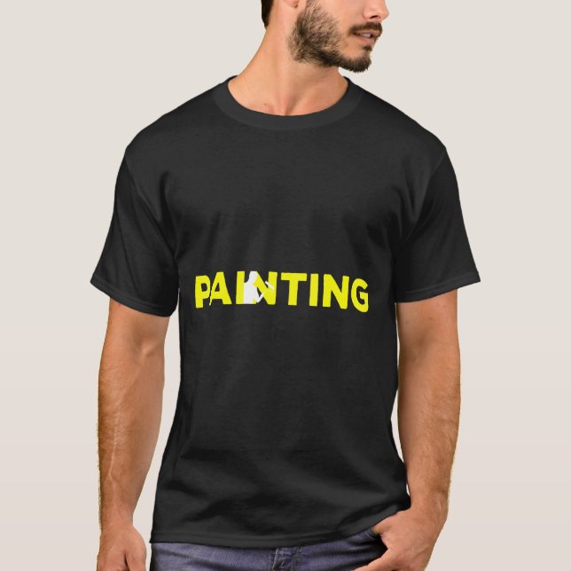 Camiseta Pintando Hobby Com Dentro de Sombra (Frente)