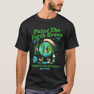 Camiseta Pintar a Terra Consciência Ecológica Terra