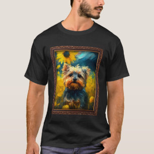 Camiseta Pintar Flor de Girassol Mãe Mulheres Floral