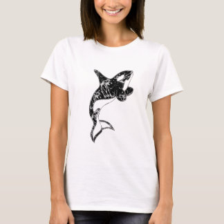 Camiseta Pinte a arte da orca do Splatter