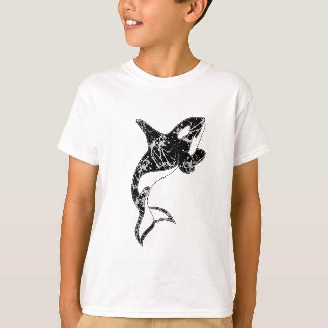 Camiseta Pinte a arte da orca do Splatter (Frente)