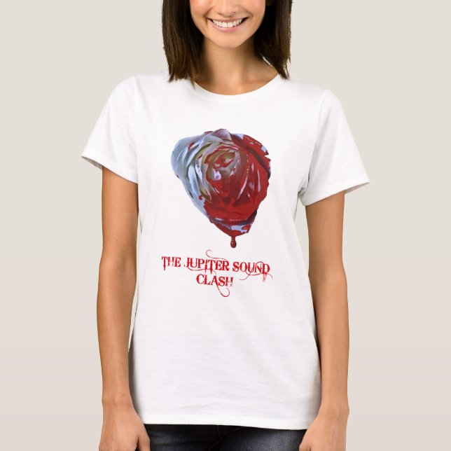 Camiseta Pinte as mulheres do vermelho dos rosas (Frente)