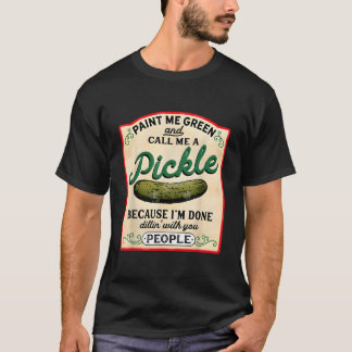Camiseta Pinte-me De Verde E Chame-me De Picles Vegetariano