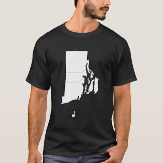 Camiseta Pinte Você Mesmo o Mapa dos Condados de Rhode Isla