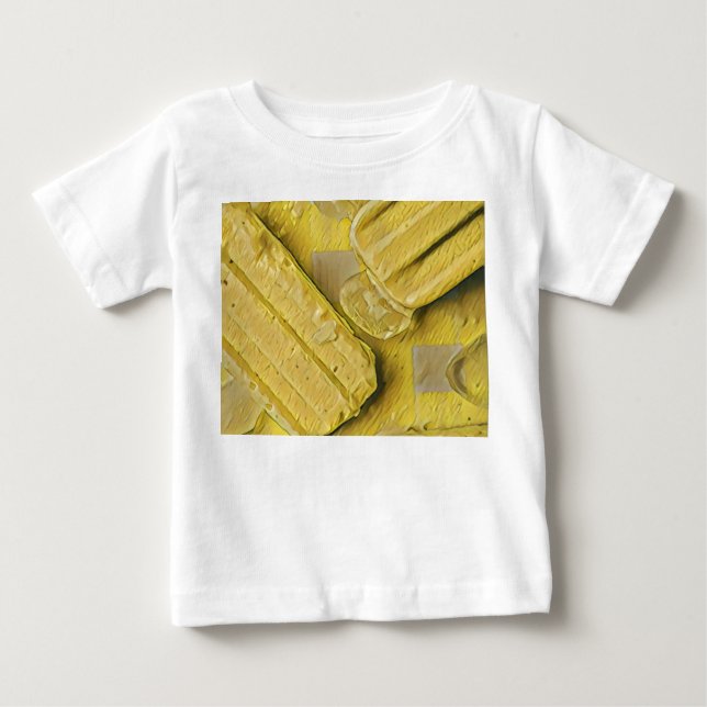 Camiseta Pintel de cone de sorvete amarelo (Frente)