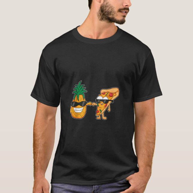 Camiseta Pintel do ananás havaiano Amigos da Pizza para Com (Frente)