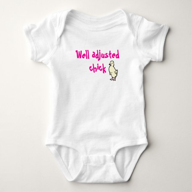 Camiseta Pintinho ajustado poço - quiroterapia do bebê (Frente)