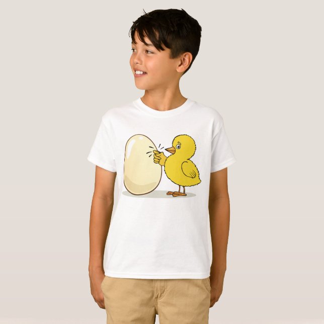 Camiseta Pintinho Amarelo E Ovo (Frente Completa)