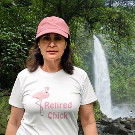 Camiseta Pintinho aposentado Flamingo Engraçado Humor das M