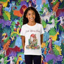 Pintinho Da Família Bunny Watercolor Floral Wreath