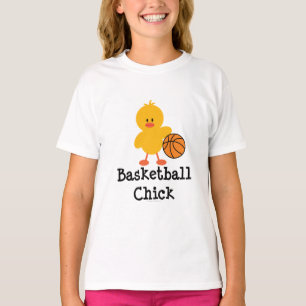 Camiseta Pintinho de basquete Meninas Ringer T shirt