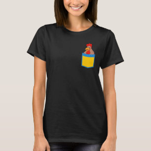 Camiseta Pintinho de bolso de Fazenda de aves de capoeira