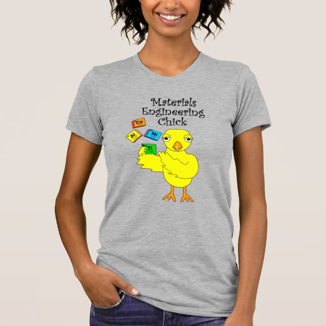 Camiseta Pintinho de engenharia de materiais (Frente)
