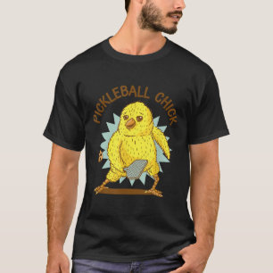 Camiseta Pintinho De Pickleball Engraçado Cota Galinha Com