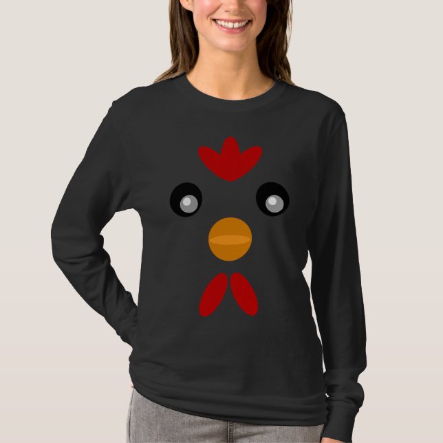 Camiseta Pintinho de rosto de frango (Frente)