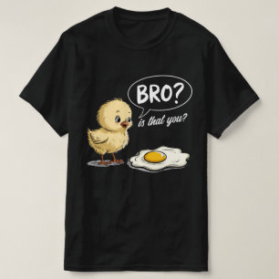 Camiseta Pintinho e Ovo Irmão? É Que O Seu Presente Piada D
