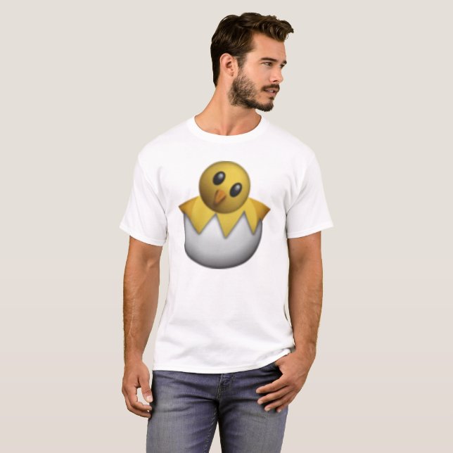Camiseta Pintinho Hatching - Emoji (Frente Completa)