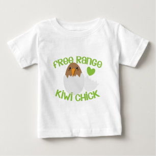Camiseta Pintinho KIWI Free Range Nova Zelândia