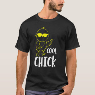 Camiseta Pintinho legal Vestindo óculos escuros Meninas Mul