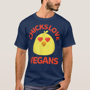 Camiseta Pintinhos Adoram Veganos Engraçados Humor Foodie V