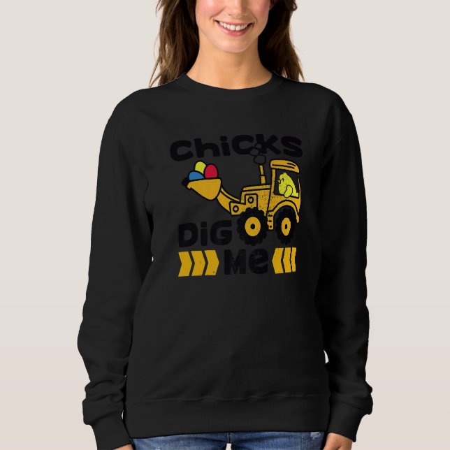 Camiseta Pintinhos Bonitos De Páscoa Encaixe-Me Com Uma Pás (Frente)