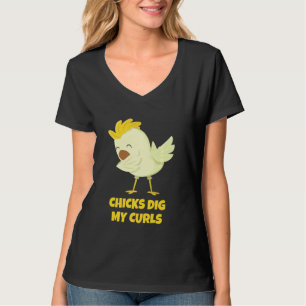 Camiseta Pintinhos Cavando Meu Cachorro, Garota Engraçada C