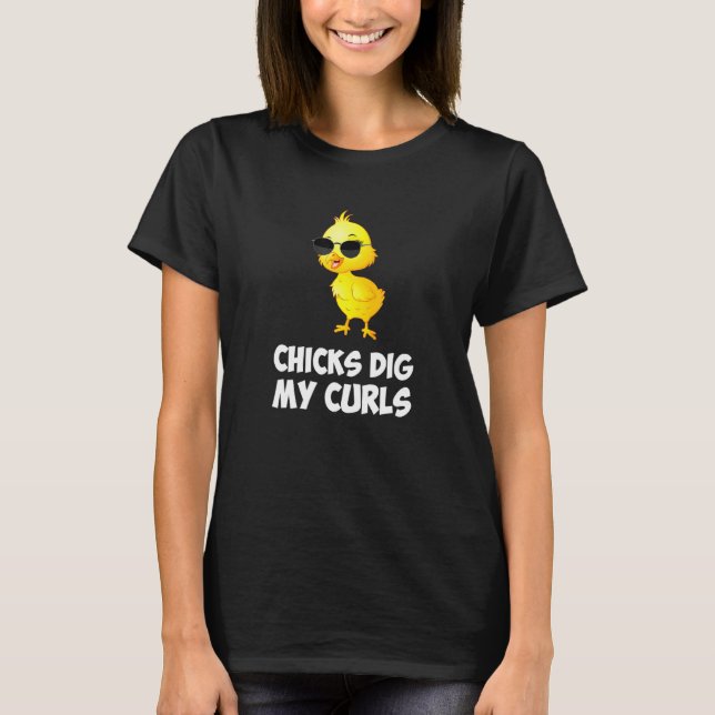 Camiseta Pintinhos Cavando Meus Cabelos Cabelo (Frente)