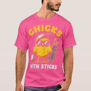 Camiseta Pintinhos Com Sticks Golfer Girl Gol