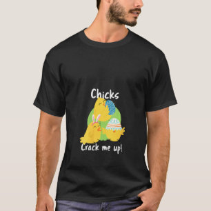 Camiseta Pintinhos de mulheres me batem Páscoa dizendo Pásc