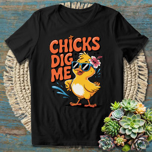 Camiseta Pintinhos Engraçados Pun Me Encaixem - Amantes de