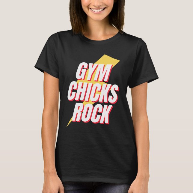 Camiseta Pintinhos Gym Rock Retro Workout Quadrados de Malh (Frente)
