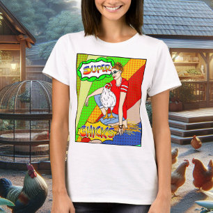 Camiseta Pintinhos legal Arte em Muro de Frango