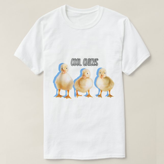 Camiseta pintinhos legal lá fora (Frente do Design)