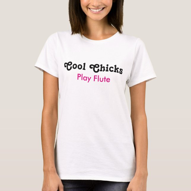 Camiseta Pintinhos legal tocam flauta (Frente)