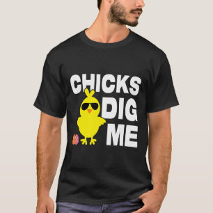 Camiseta Pintinhos Me Cavam Homens Engraçados Caça De Ovos