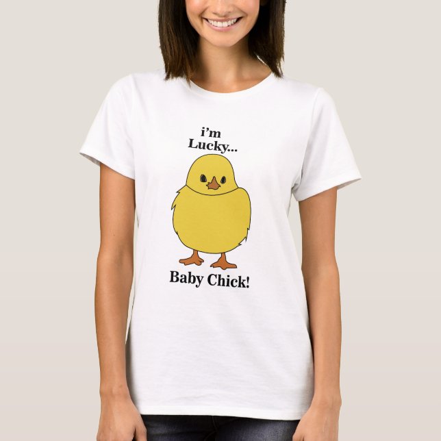 Camiseta Pintinhos, sou Pintinho de Bebê Sortudo (Frente)