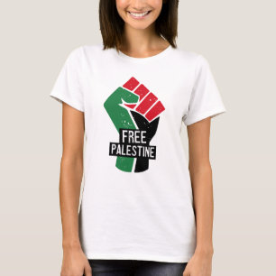 Camiseta Pinto de bandeira da Palestina livre