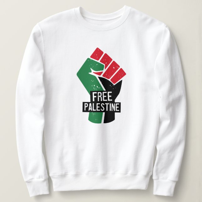 Camiseta Pinto de bandeira da Palestina livre (Frente do Design)
