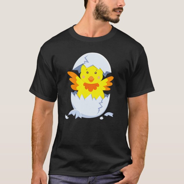 Camiseta Pinto de ovo eclode frango pinto com ovo sh (Frente)