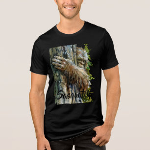 Camiseta Pintor aquarela Bigfoot Sasquatch Habitante da Flo