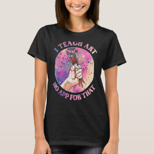 Camiseta Pintor Artista Pintando Pincéis Eu Ensino Arte