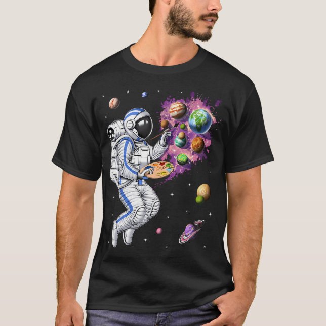 Camiseta Pintor Astronauta Espacial (Frente)