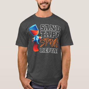 Camiseta Pintor automático de repetição de fita de areia