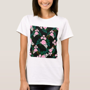 Camiseta Pintor branco, cor-de-rosa e cor-de-rosa elegante