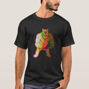 Camiseta Pintor Colorido Espalhar Cachorro Irritado